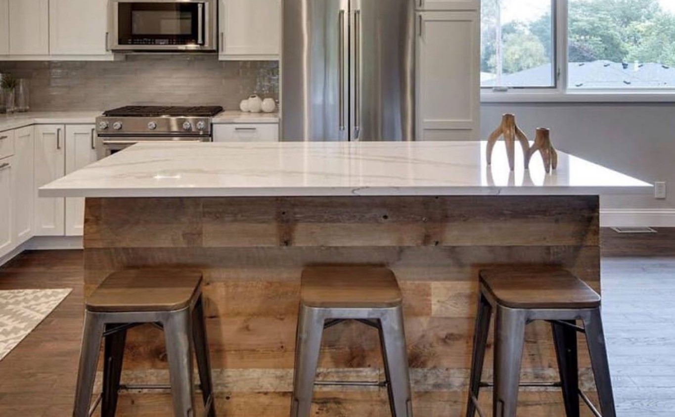 Kitchen Island Half Wall