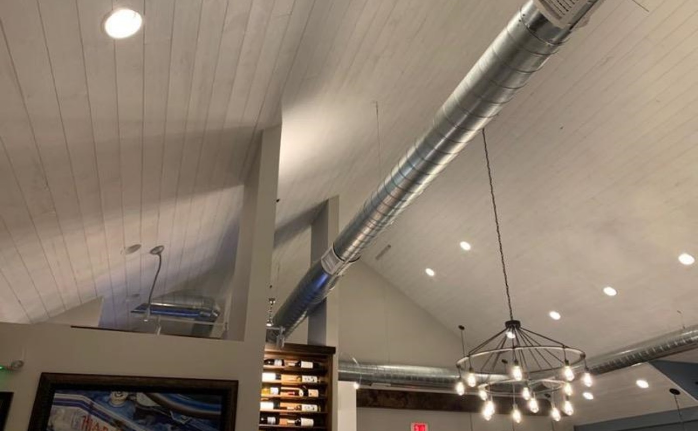 White Vaulted Ceiling